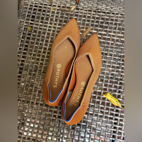 Rothy's The Point in Fawn Ballet Flat Amber Rust - Picture 3 of 10